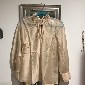 Brand new with tags BR blouse in an oyster pearl color..  size S and M.